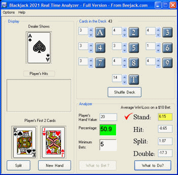 Blackjack 2021 Real-Time Analyzer Screenshot